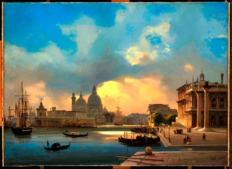 Venezia, il molo al tramonto